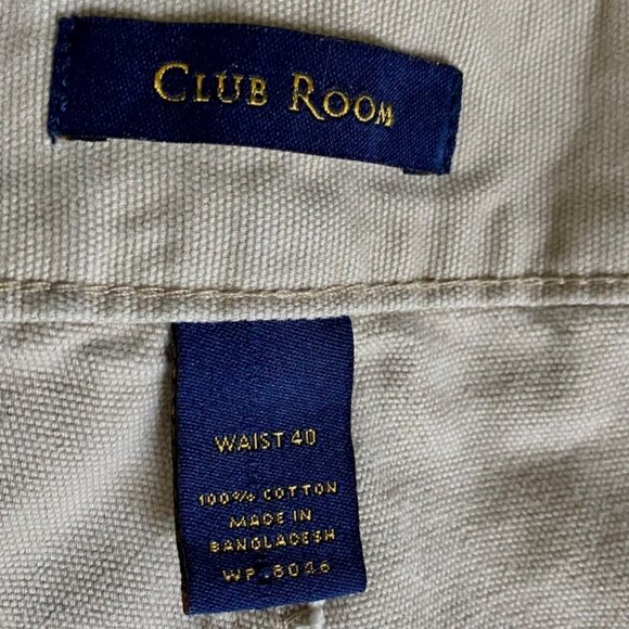 Club Room Mens Tan Cotton Shorts Size 40 - Picture 5 of 6